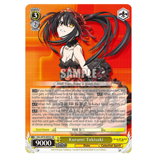 Weiss Schwarz - Date A Live - Kurumi Tokisaki (SR) DAL/W79-E003S