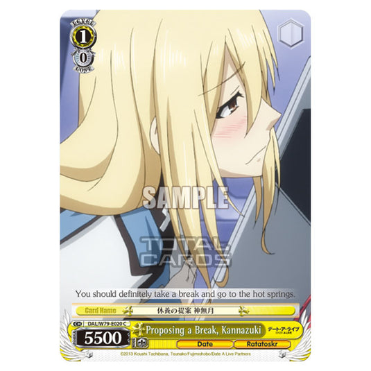 Weiss Schwarz - Date A Live - Proposing a Break, Kannazuki (C) DAL/W79-E020