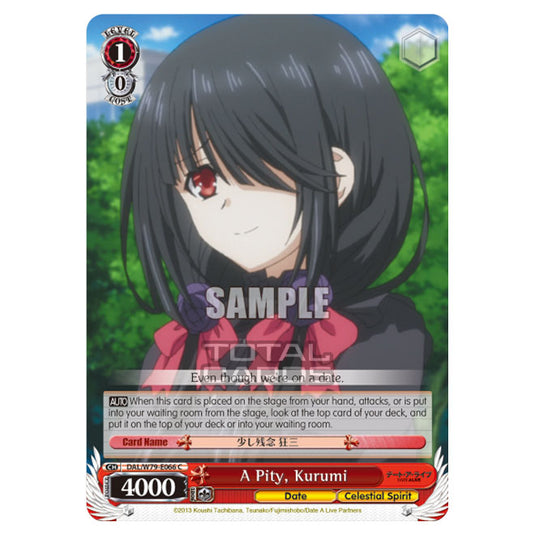 Weiss Schwarz - Date A Live - A Pity, Kurumi (C) DAL/W79-E066