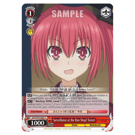 Weiss Schwarz - Date A Live - Surveillance at the Bun Shop? Kotori (C) DAL/W79-E067