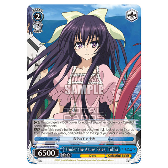 Weiss Schwarz - Date A Live - Under the Azure Skies, Tohka (U) DAL/W79-E091