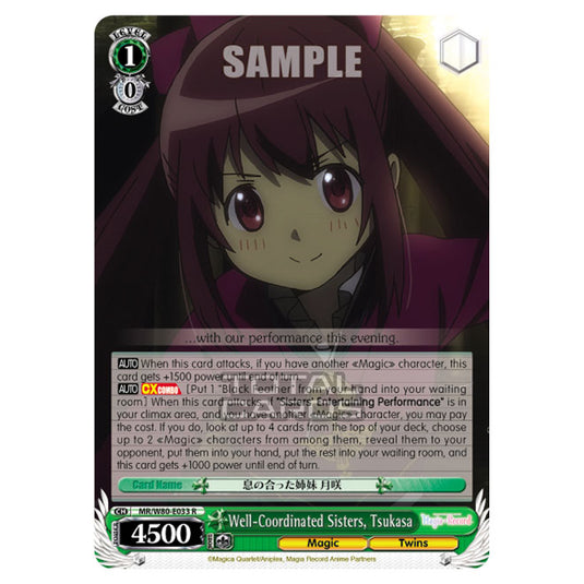 Weiss Schwarz - Magia Record: Puella Magi Madoka Magica Side Story - Well-Coordinated Sisters, Tsukasa (R) MR/W80-E033
