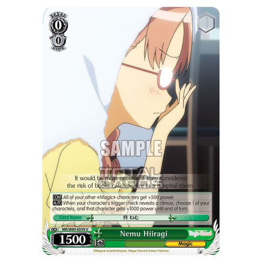 Weiss Schwarz - Magia Record: Puella Magi Madoka Magica Side Story - Nemu Hiiragi (U) MR/W80-E039