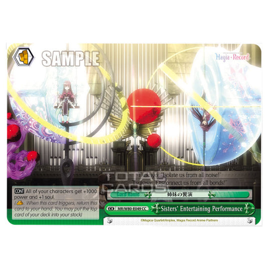Weiss Schwarz - Magia Record: Puella Magi Madoka Magica Side Story - Sisters' Entertaining Performance (CC) MR/W80-E049