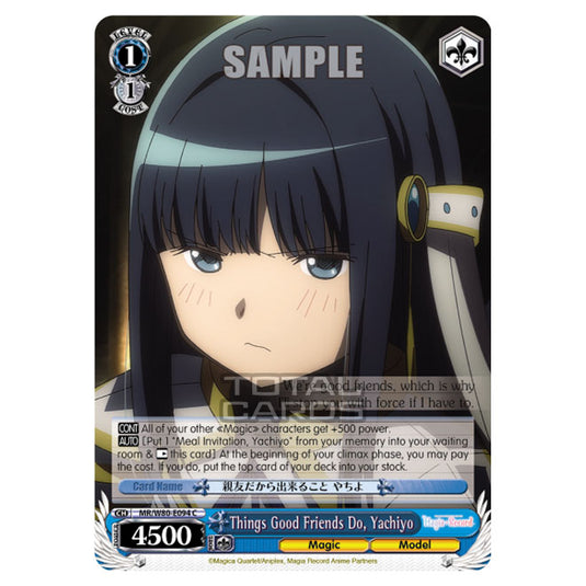 Weiss Schwarz - Magia Record: Puella Magi Madoka Magica Side Story - Things Good Friends Do, Yachiyo (C) MR/W80-E094