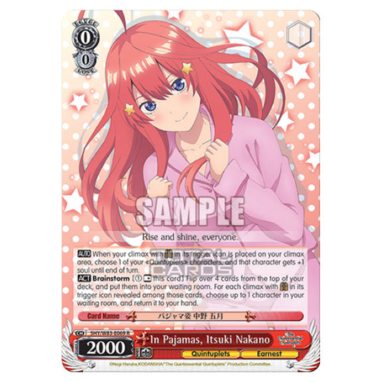 Weiss Schwarz - The Quintessential Quintuplets - In Pajamas, Itsuki Nakano (R) 5HY/W83-E069