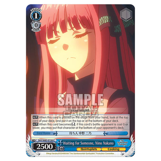 Weiss Schwarz - The Quintessential Quintuplets - Waiting for Someone, Nino Nakano (C) 5HY/W83-E126