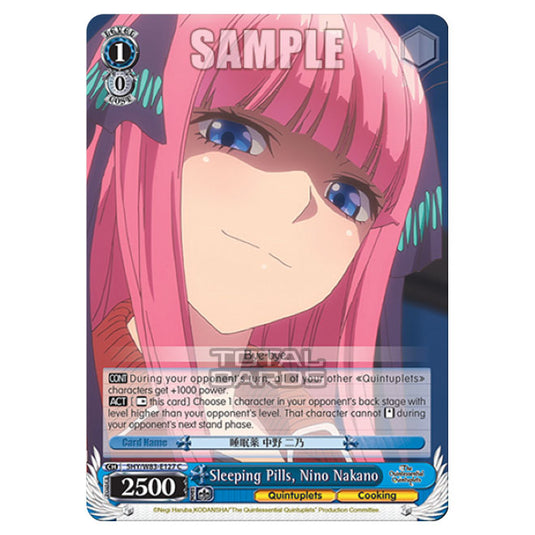 Weiss Schwarz - The Quintessential Quintuplets - Sleeping Pills, Nino Nakano (C) 5HY/W83-E127