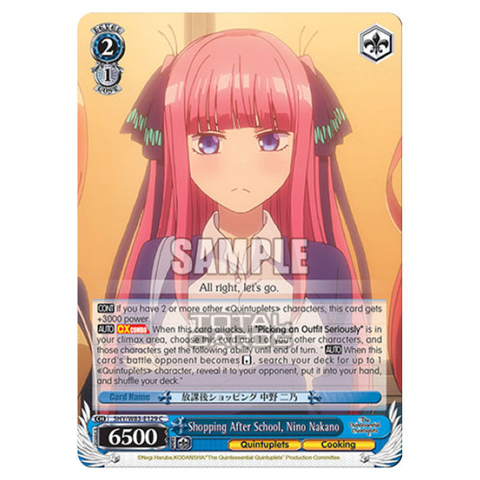 Weiss Schwarz - The Quintessential Quintuplets - Shopping After School, Nino Nakano (C) 5HY/W83-E129