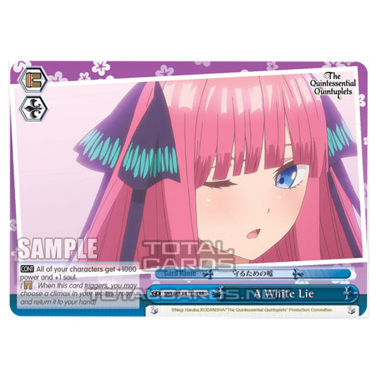 Weiss Schwarz - The Quintessential Quintuplets - A White Lie (RRR) 5HY/W83-E132R