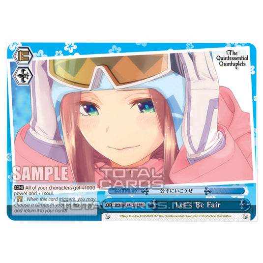 Weiss Schwarz - The Quintessential Quintuplets - Let's Be Fair (RRR) 5HY/W83-E134R