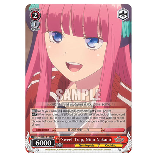 Weiss Schwarz - The Quintessential Quintuplets - Sweet Trap, Nino Nakano (PR) 5HY/W83-E138