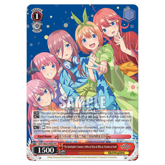 Weiss Schwarz - The Quintessential Quintuplets - The Quintuplets' Summer, Ichika & Nino & Miku & Yotsuba & Itsuki (PR) 5HY/W83-PE06