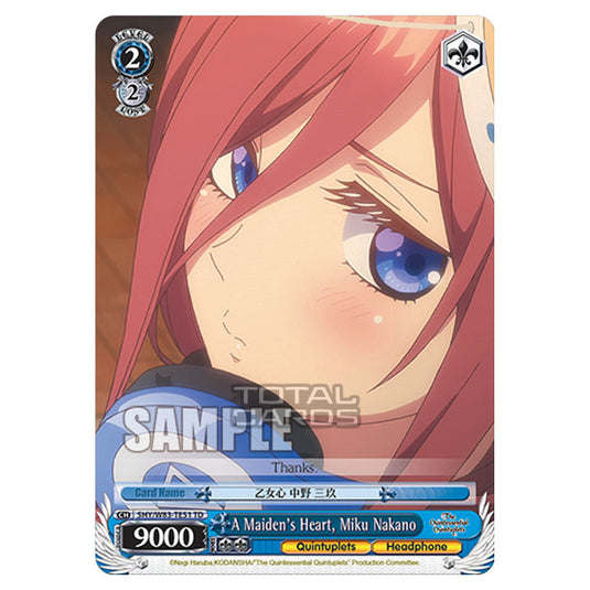 Weiss Schwarz - The Quintessential Quintuplets - Quintessential Box - A Maiden's Heart, Miku Nakano (TD) 5HY/W83-TE51