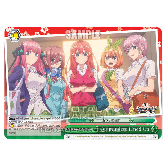 Weiss Schwarz - The Quintessential Quintuplets - Quintessential Box - Quintuplets Lined Up (TD) 5HY/W83-TE80