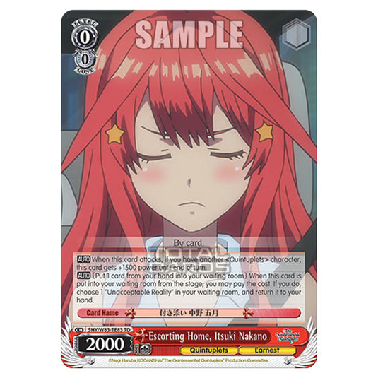 Weiss Schwarz - The Quintessential Quintuplets - Quintessential Box - Escorting Home, Itsuki Nakano (TD) 5HY/W83-TE83