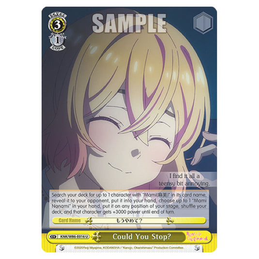 Weiss Schwarz - Rent-A-Girlfriend - Could You Stop? (U) KNK/W86-E016