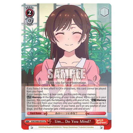 Weiss Schwarz - Rent-A-Girlfriend - Um… Do You Mind? (U) KNK/W86-E072