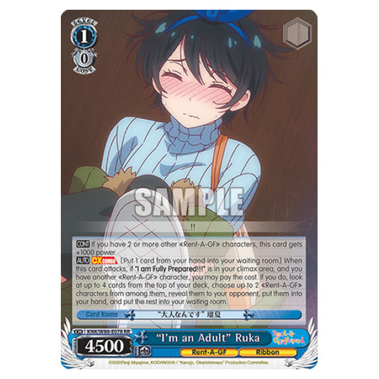 Weiss Schwarz - Rent-A-Girlfriend - "I'm an Adult" Ruka (RR) KNK/W86-E078