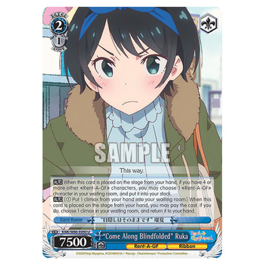 Weiss Schwarz - Rent-A-Girlfriend - "Come Along Blindfolded" Ruka (U) KNK/W86-E090