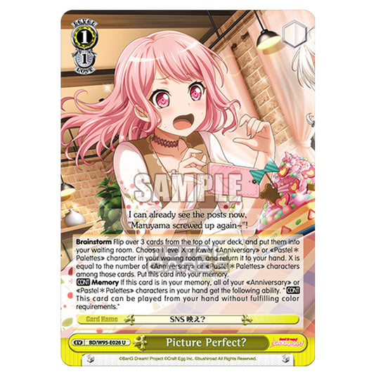 Weiss Schwarz - BanG Dream! Girls Band Party! - 5th Anniversary - Picture Perfect? (U) BD/W95-E026