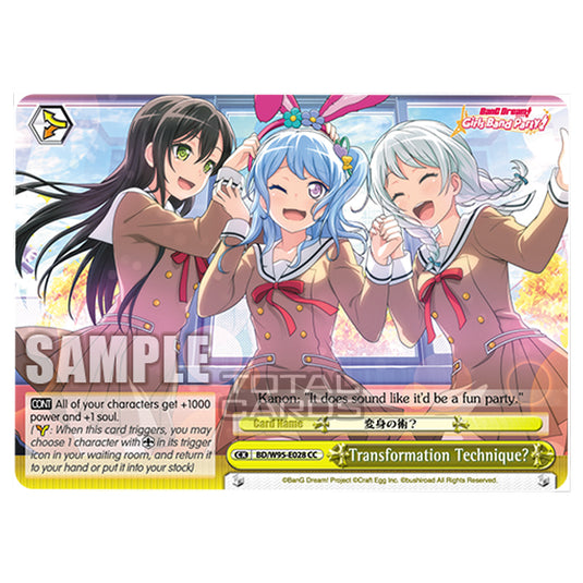 Weiss Schwarz - BanG Dream! Girls Band Party! - 5th Anniversary - Transformation Technique? (CC) BD/W95-E028