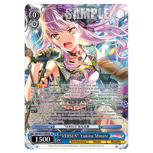 Weiss Schwarz - BanG Dream! Girls Band Party! - 5th Anniversary - "VERSUS" Yukina Minato (SP) BD/W95-E084SP