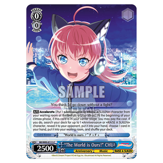 Weiss Schwarz - BanG Dream! Girls Band Party! - 5th Anniversary - "The World is Ours!" CHU² (C) BD/W95-E111