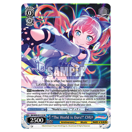 Weiss Schwarz - BanG Dream! Girls Band Party! - 5th Anniversary - "The World is Ours!" CHU² (SR) BD/W95-E111S