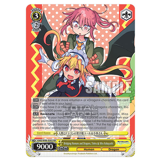Weiss Schwarz - Miss Kobayashi's Dragon Maid - Bridging Humans and Dragons, Tohru & Miss Kobayashi (RR) KMD/W96-E002