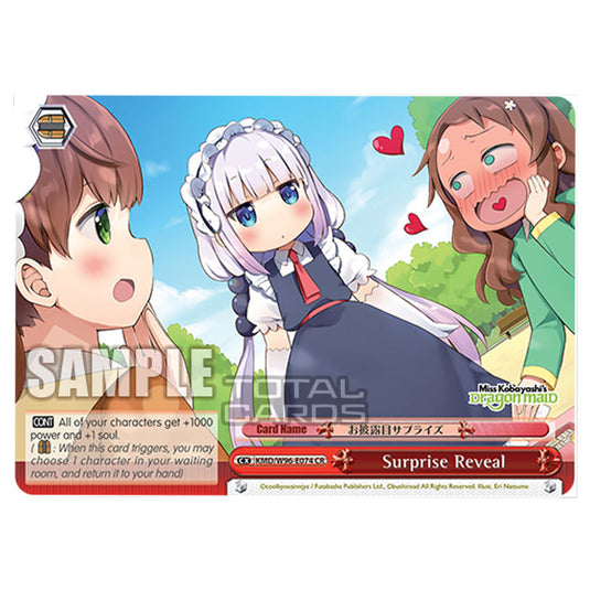 Weiss Schwarz - Miss Kobayashi's Dragon Maid - Surprise Reveal (CR) KMD/W96-E074