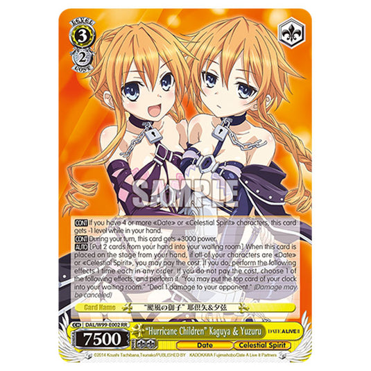 Weiss Schwarz - Date A Live Vol.2 - "Hurricane Children" Kaguya & Yuzuru (RR) DAL/W99-E002