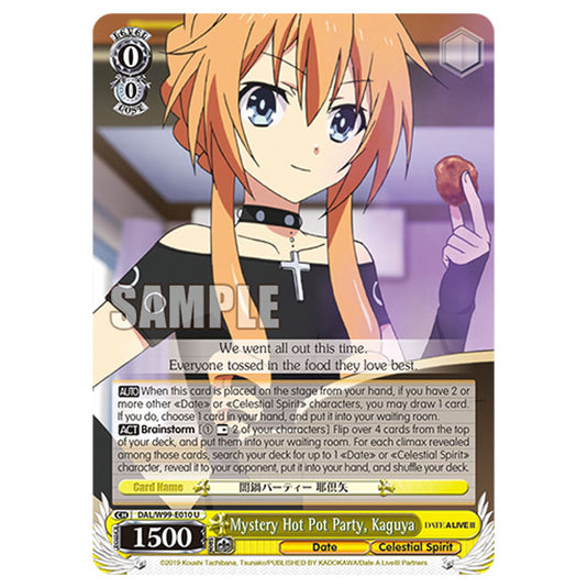 Weiss Schwarz - Date A Live Vol.2 - Mystery Hot Pot Party, Kaguya (U) DAL/W99-E010