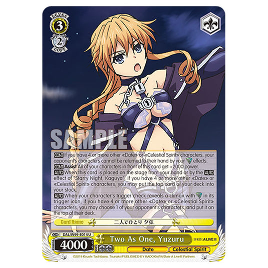 Weiss Schwarz - Date A Live Vol.2 - Two As One, Yuzuru (U) DAL/W99-E014