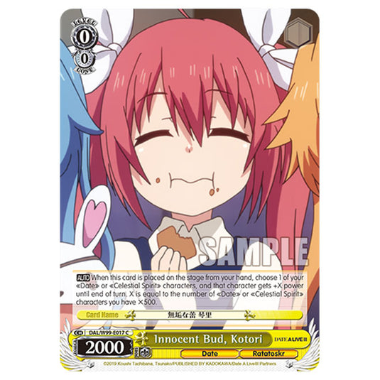 Weiss Schwarz - Date A Live Vol.2 - Innocent Bud, Kotori (C) DAL/W99-E017