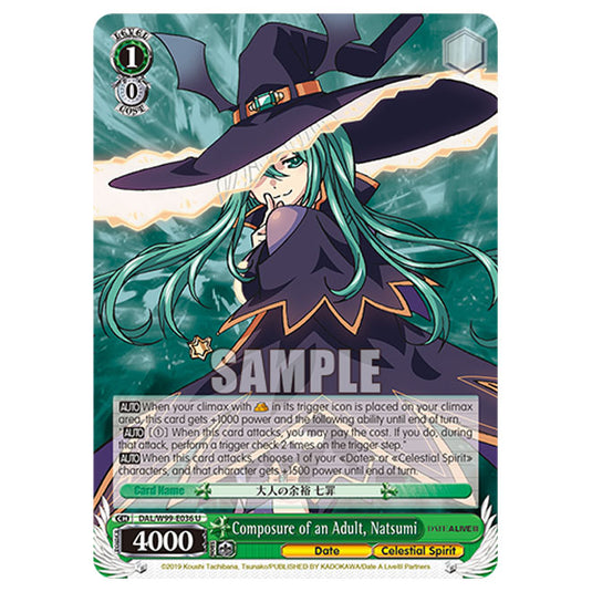Weiss Schwarz - Date A Live Vol.2 - Composure of an Adult, Natsumi (U) DAL/W99-E036