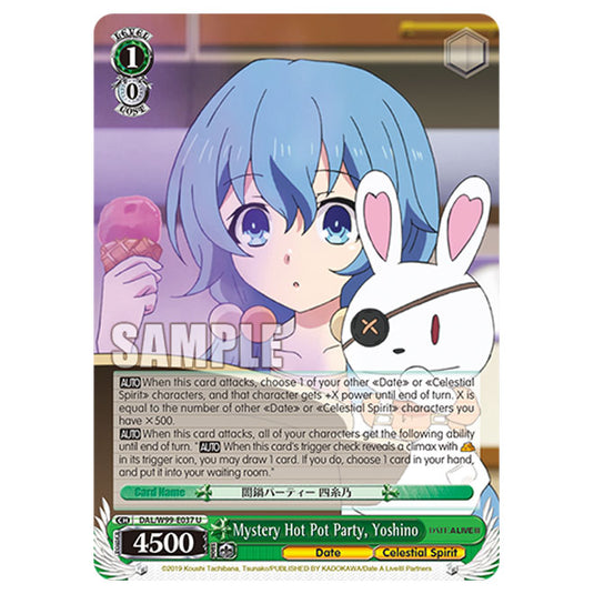 Weiss Schwarz - Date A Live Vol.2 - Mystery Hot Pot Party, Yoshino (U) DAL/W99-E037