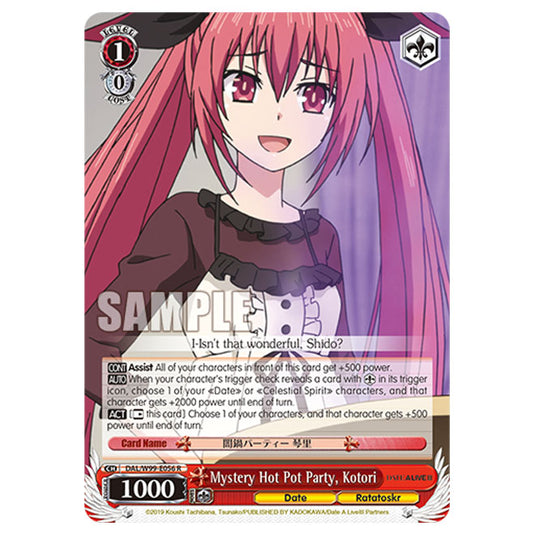Weiss Schwarz - Date A Live Vol.2 - Mystery Hot Pot Party, Kotori (R) DAL/W99-E056