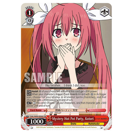 Weiss Schwarz - Date A Live Vol.2 - Mystery Hot Pot Party, Kotori (SR) DAL/W99-E056S
