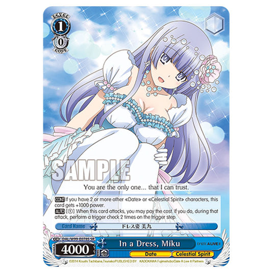 Weiss Schwarz - Date A Live Vol.2 - In a Dress, Miku (SR) DAL/W99-E078S