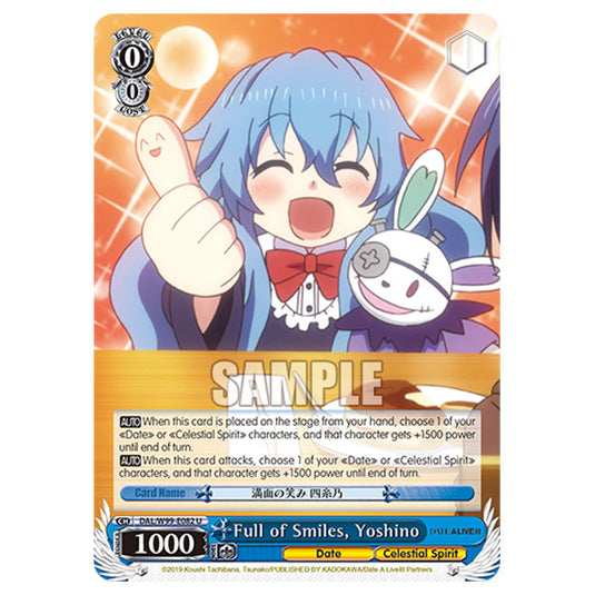 Weiss Schwarz - Date A Live Vol.2 - Full of Smiles, Yoshino (U) DAL/W99-E082