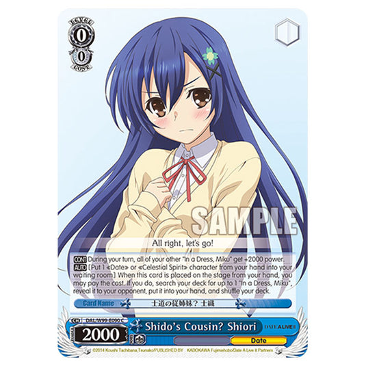 Weiss Schwarz - Date A Live Vol.2 - Shido's Cousin? Shiori (C) DAL/W99-E090