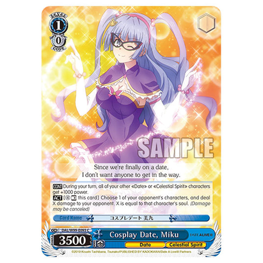 Weiss Schwarz - Date A Live Vol.2 - Cosplay Date, Miku (C) DAL/W99-E093