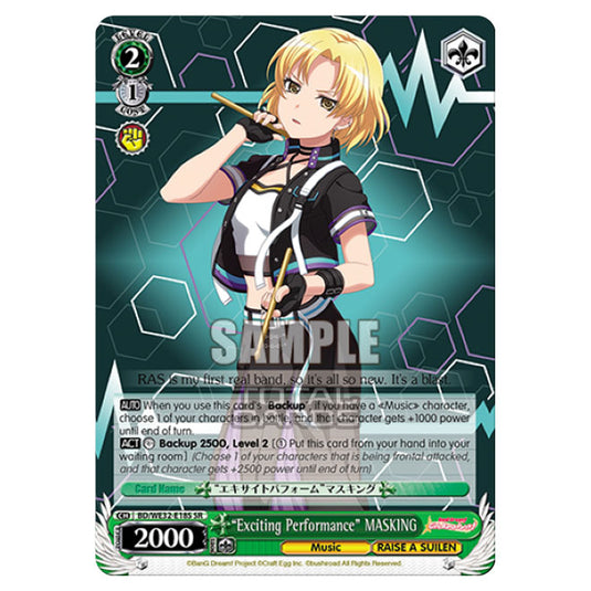 Weiss Schwarz - BanG Dream! Girls Band Party! 4th Anniversary - Exciting Performance MASKING (SR) BD/WE32-E18S