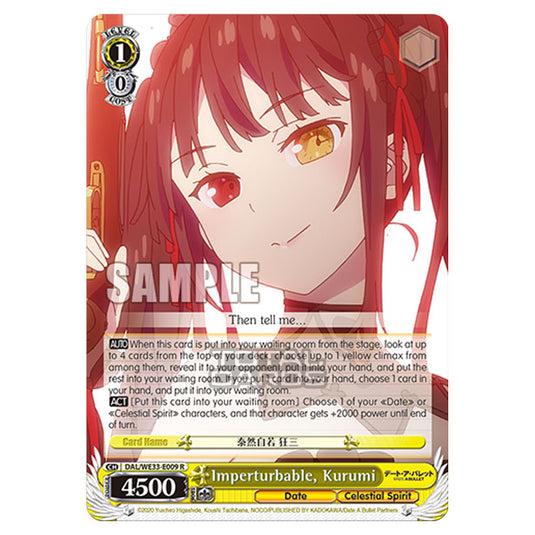 Weiss Schwarz - Date A Bullet - Imperturbable, Kurumi (R) DAL/WE33-E009