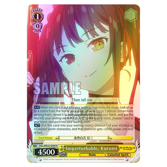 Weiss Schwarz - Date A Bullet - Imperturbable, Kurumi (R) DAL/WE33-E009 (Foil)