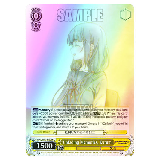 Weiss Schwarz - Date A Bullet - Unfading Memories, Kurumi (C) DAL/WE33-E016 (Foil)