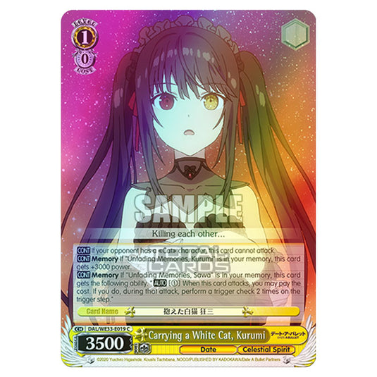 Weiss Schwarz - Date A Bullet - Carrying a White Cat, Kurumi (C) DAL/WE33-E019 (Foil)