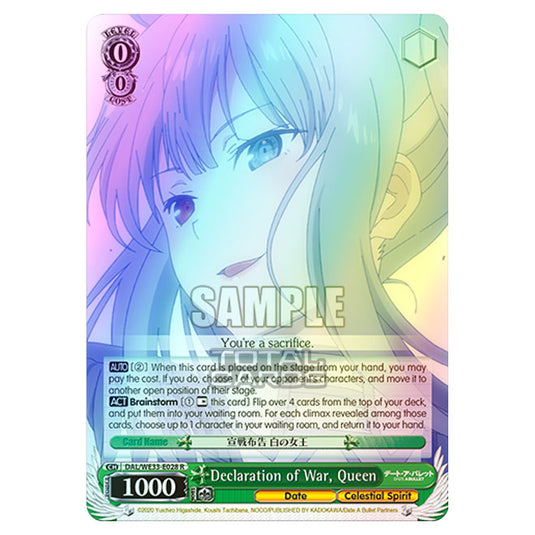 Weiss Schwarz - Date A Bullet - Declaration of War, Queen (R) DAL/WE33-E028 (Foil)
