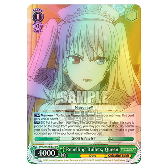 Weiss Schwarz - Date A Bullet - Repelling Bullets, Queen (U) DAL/WE33-E036 (Foil)
